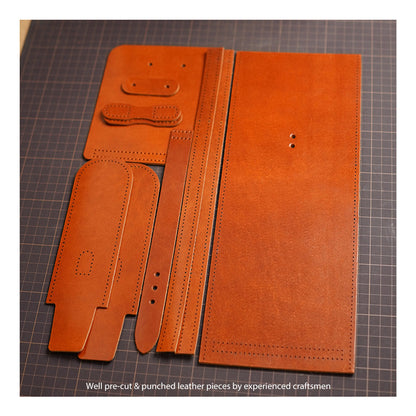 Full Grain Leather Vintage Phone Bag DIY Kits - CUCUBIRD