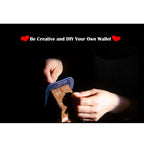 CUCUBIRD Crazy Horse Leather Men Compact Wallet DIY Kits  