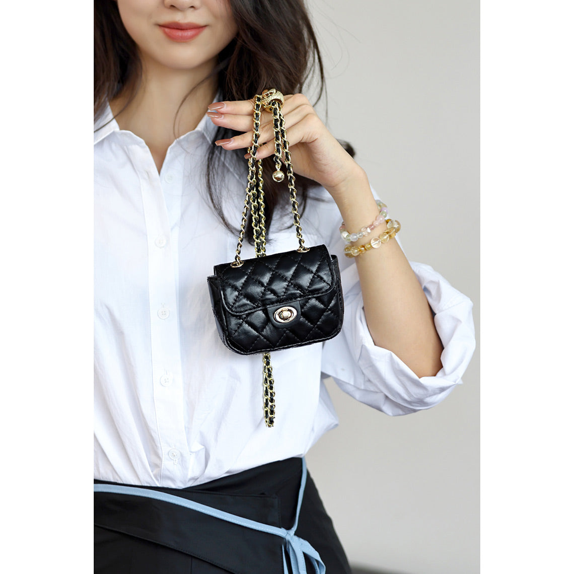 CUCUBIRD Top Grain Leather Quilted Lipstick Pouch DIY Kits  