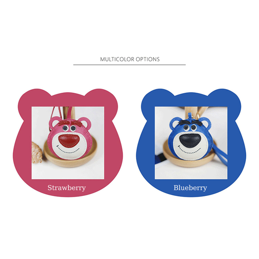 CUCUBIRD Leather Pink Strawberry Bear Bag Charm DIY Kit  