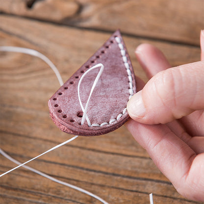 Leather Couple Loving Heart Keychain DIY Kits - CUCUBIRD