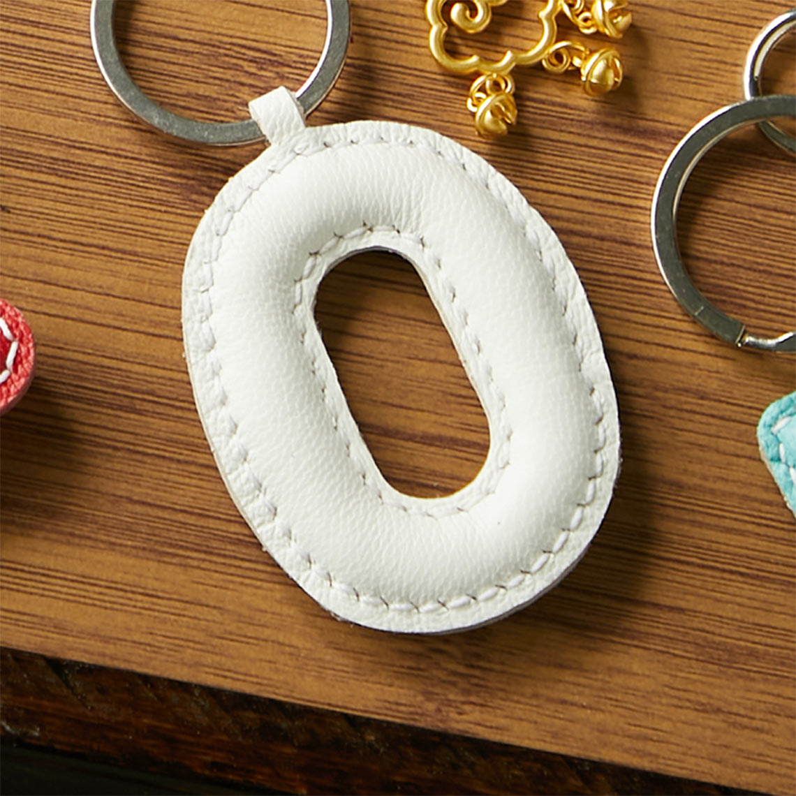 Sheep Leather Lucky Number Keychain DIY Kits - CUCUBIRD