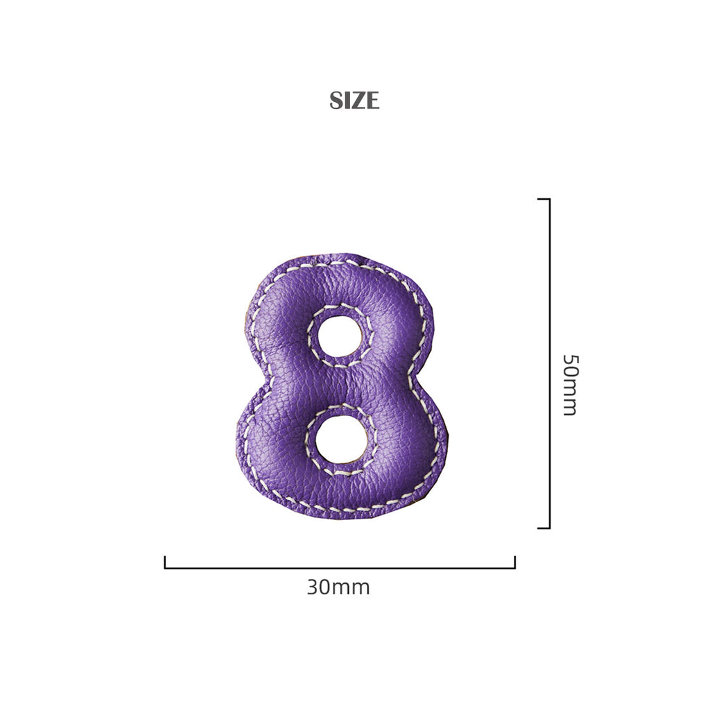 CUCUBIRD Sheep Leather Lucky Number Keychain DIY Kits  