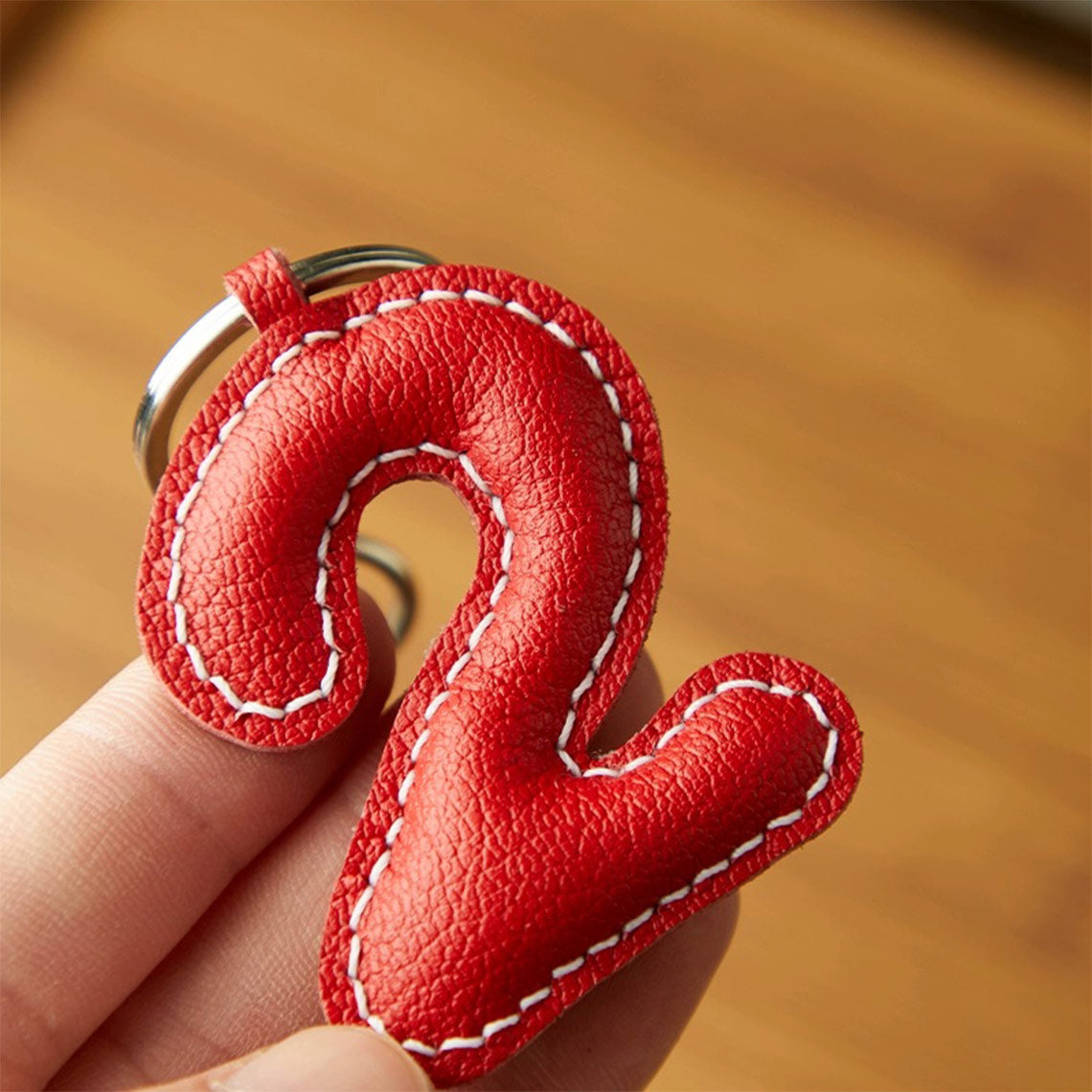 Sheep Leather Lucky Number Keychain DIY Kits - CUCUBIRD