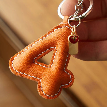 Sheep Leather Lucky Number Keychain DIY Kits - CUCUBIRD