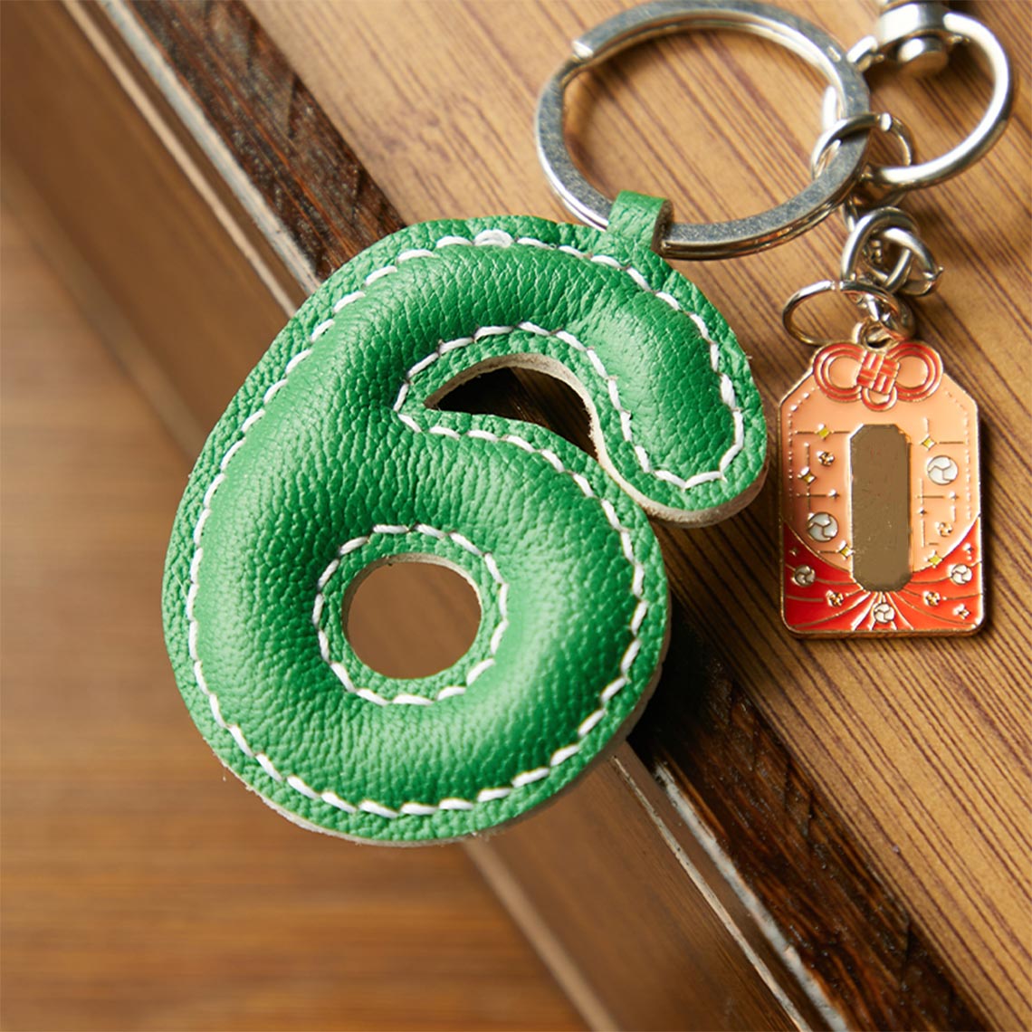 CUCUBIRD Sheep Leather Lucky Number Keychain DIY Kits 6 
