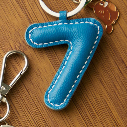 Sheep Leather Lucky Number Keychain DIY Kits - CUCUBIRD