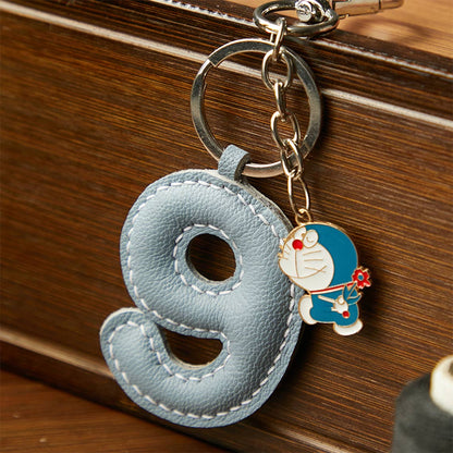 Sheep Leather Lucky Number Keychain DIY Kits - CUCUBIRD