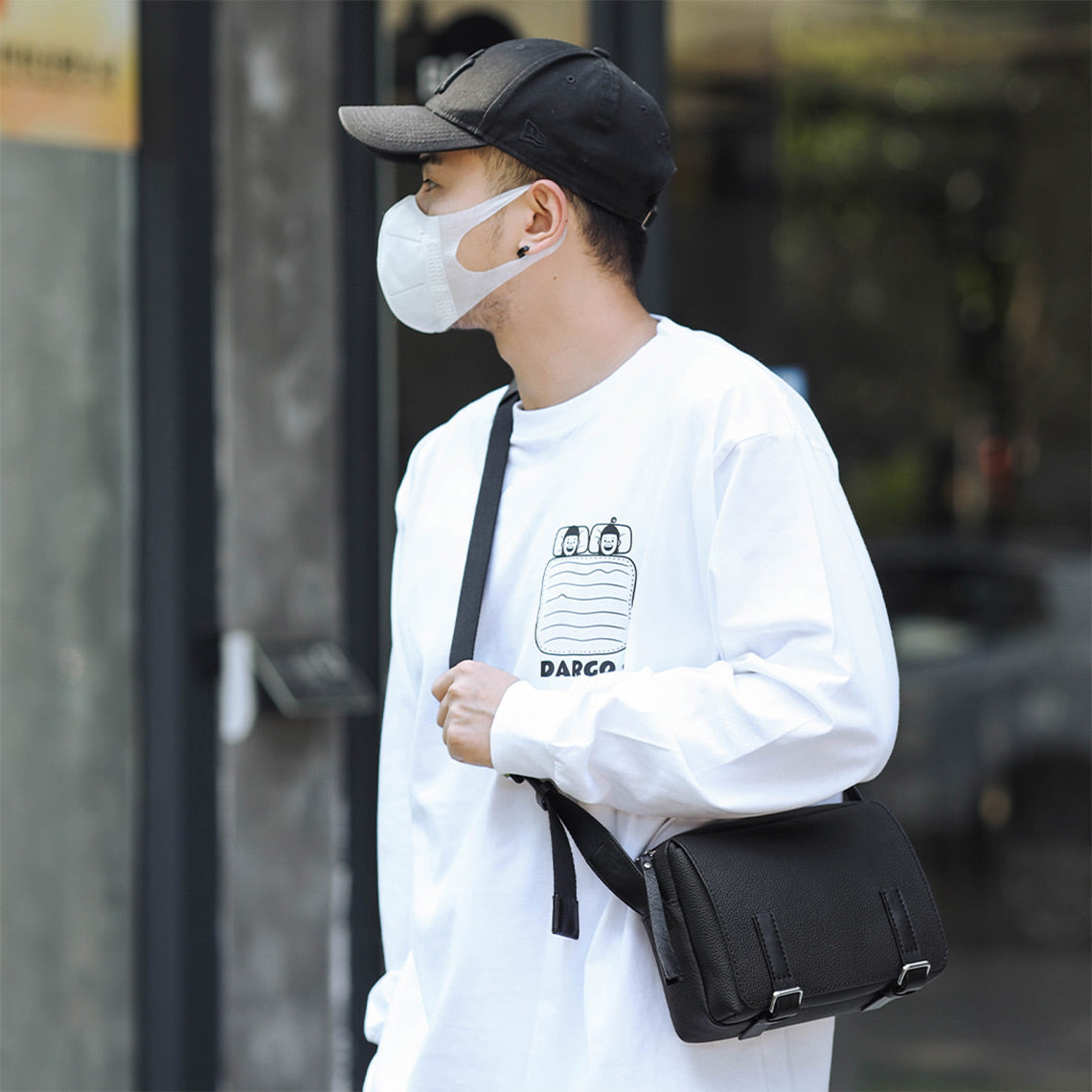 CUCUBIRD Top Grain Leather Men Mini Messenger Bag DIY Kit  