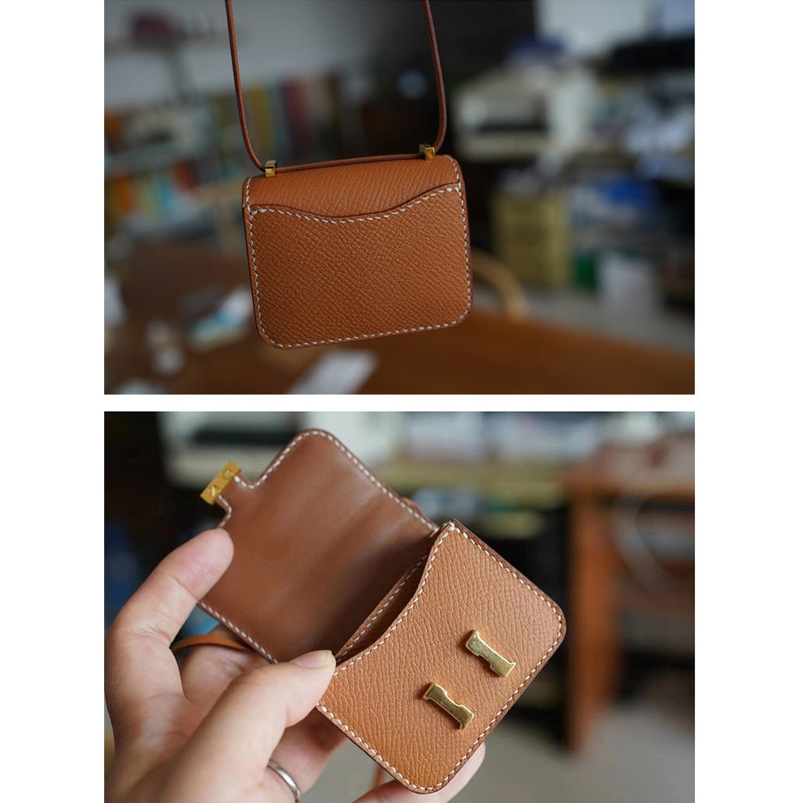 Full Grain Leather Tofu Constance Bag Charm DIY Kits - CUCUBIRD