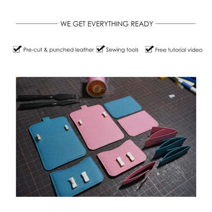 Full Grain Leather Tofu Constance Bag Charm DIY Kits - CUCUBIRD