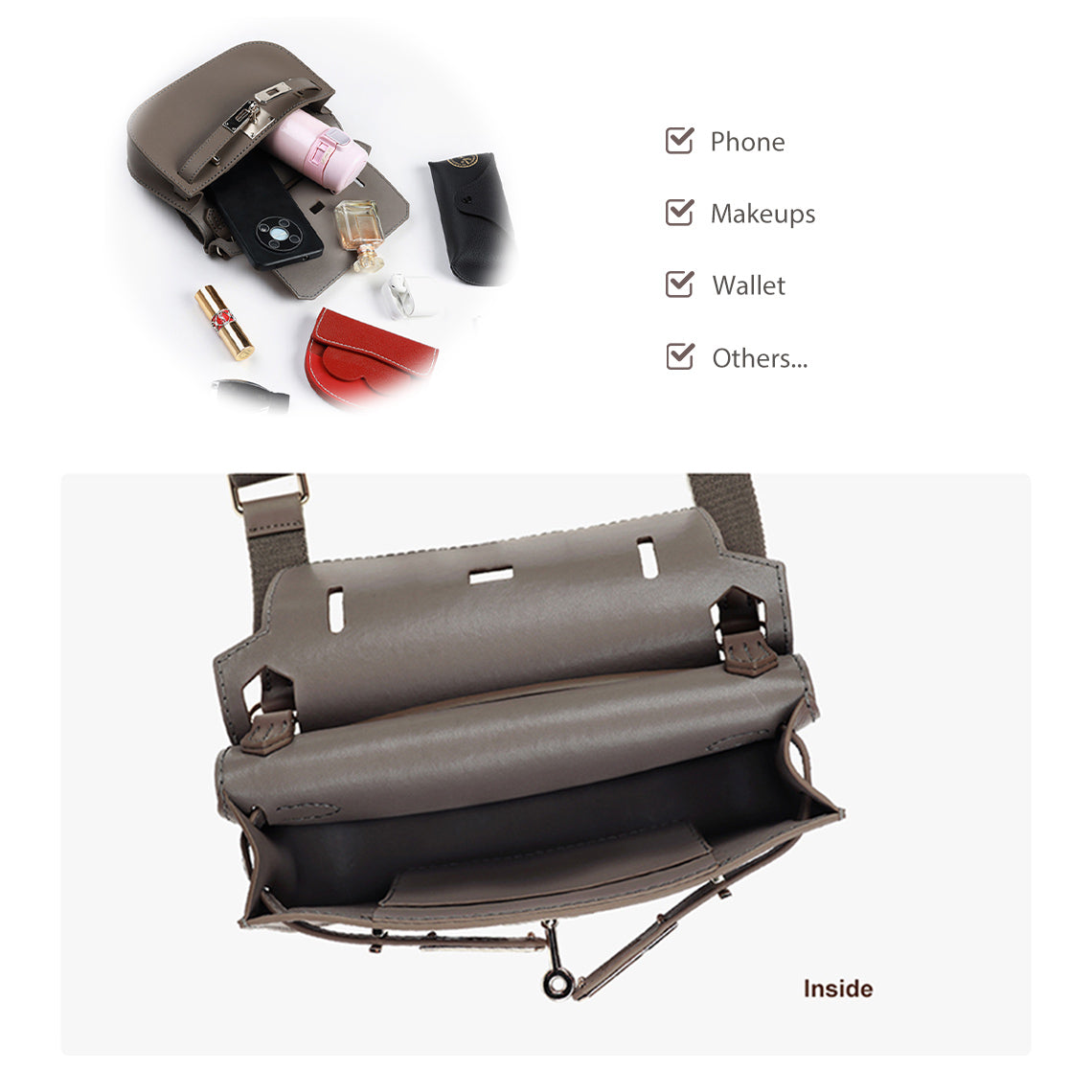 CUCUBIRD Top Grain Leather Mini Jypsiere Bag DIY Kits  