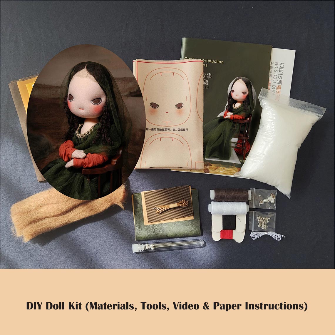 CUCUBIRD Inspired Mona Lisa Doll DIY Kits  