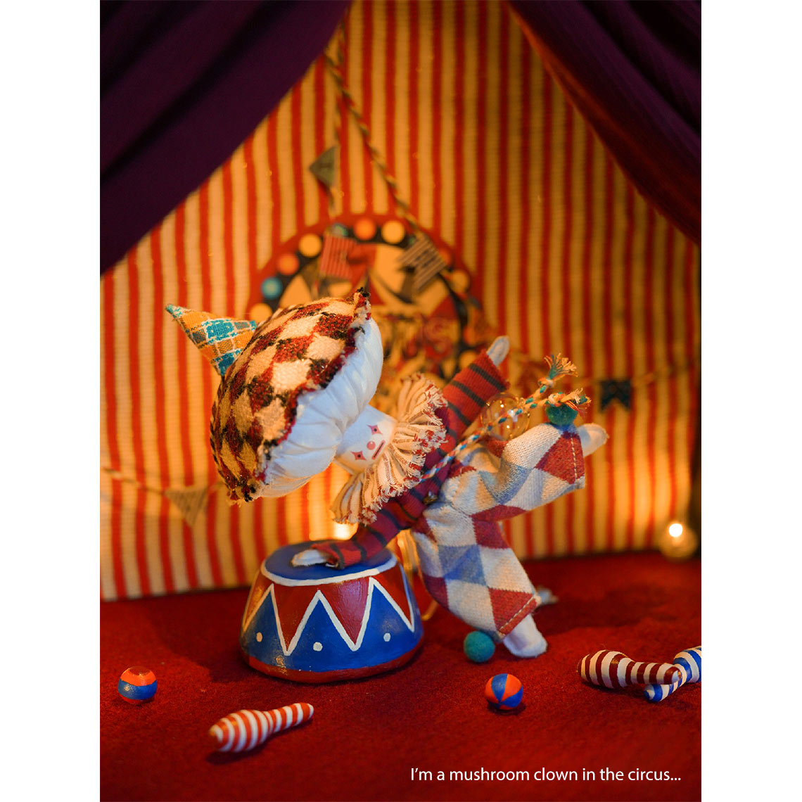 CUCUBIRD Wandering Mushroom Clown Art Doll DIY Kits  