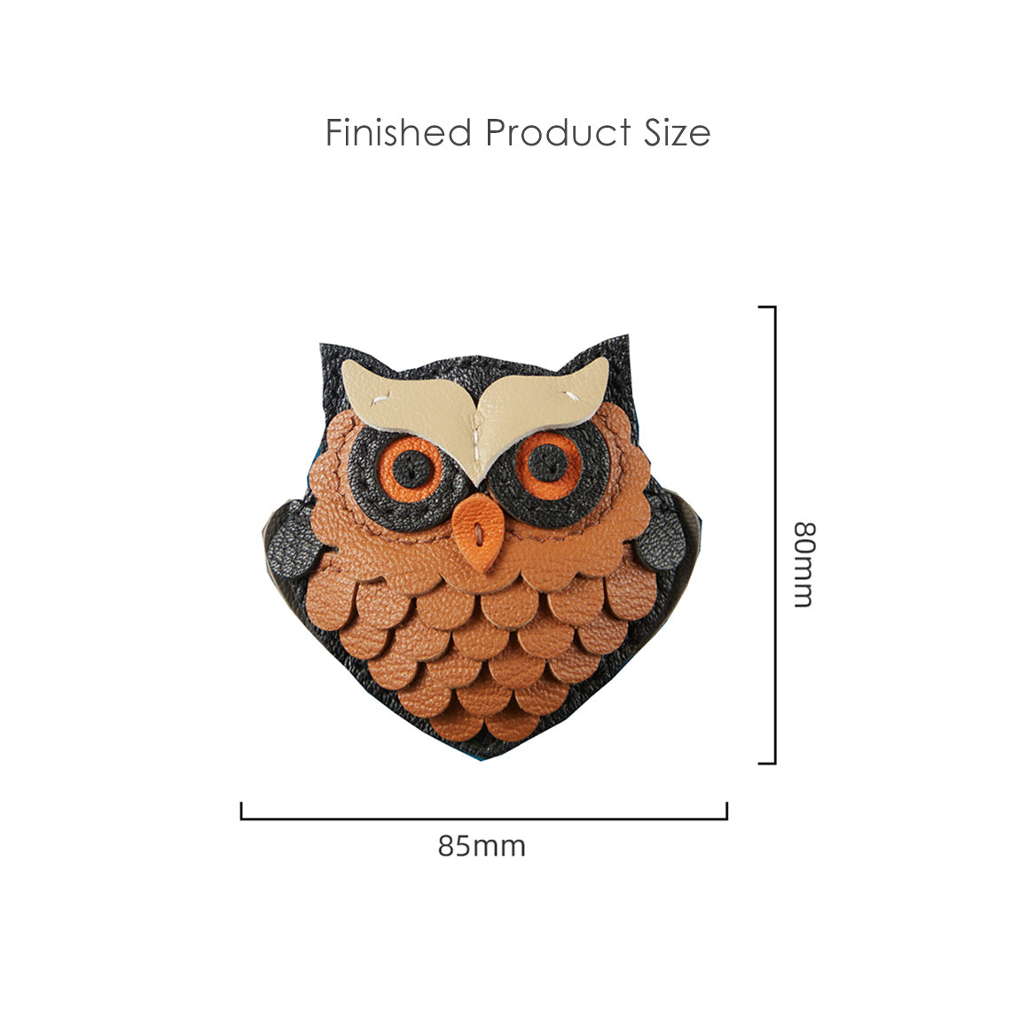 Sheep Leather Flaco Owl Keychain DIY Kits - CUCUBIRD