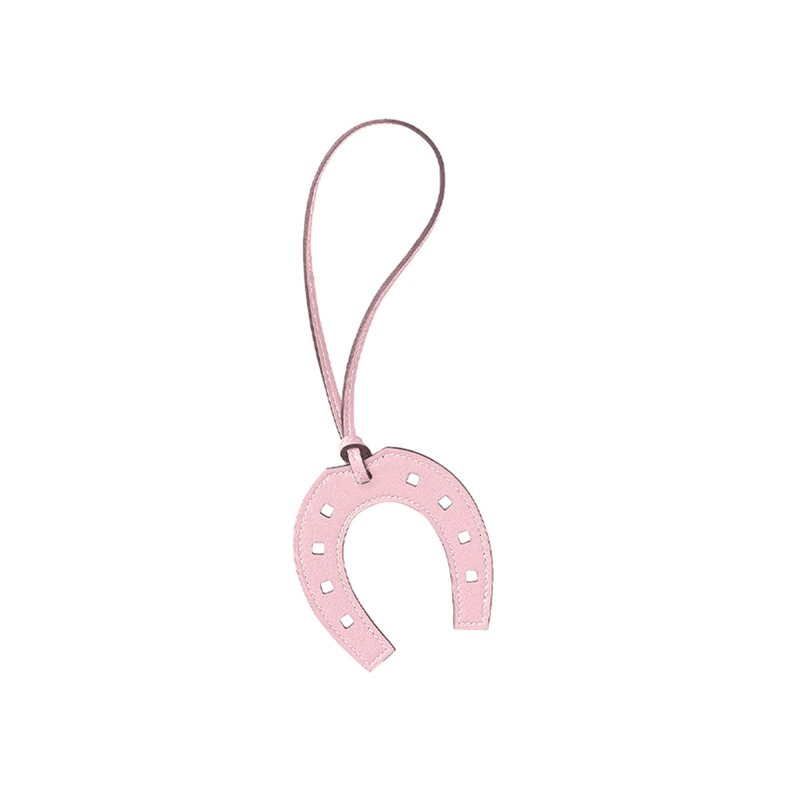 CUCUBIRD Full Grain Leather Paddock Horseshoe Bag Charm DIY Kit Pink 