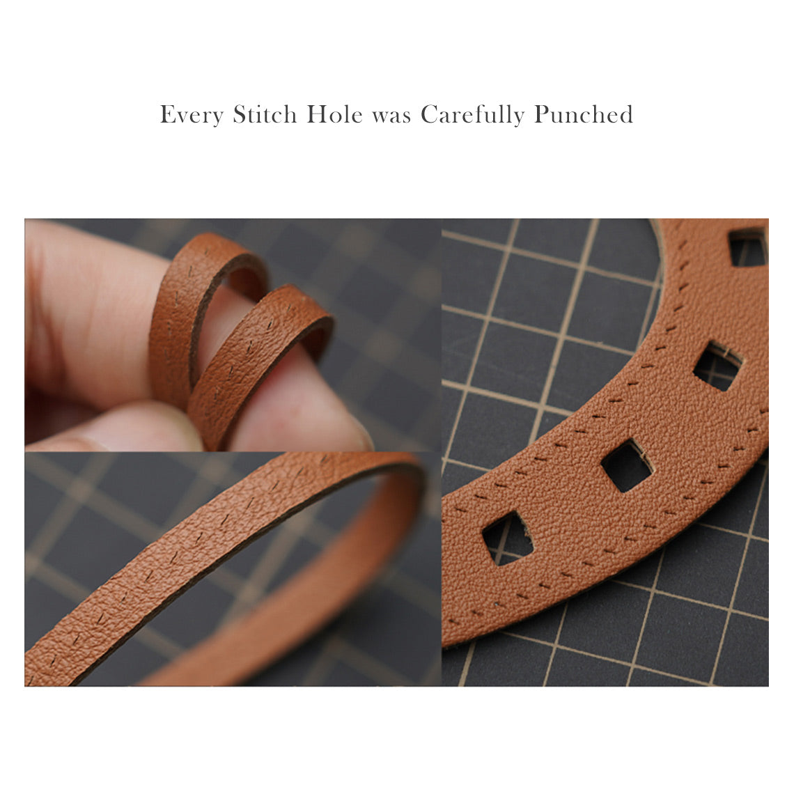 Full Grain Leather Paddock Horseshoe Bag Charm DIY Kit - CUCUBIRD