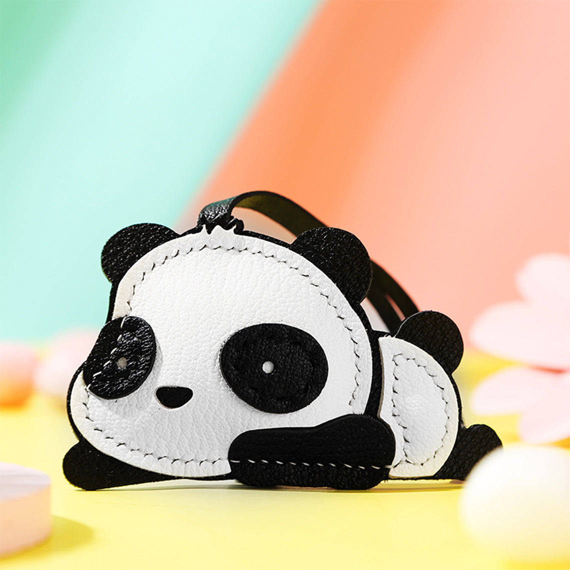 CUCUBIRD Lambskin Panda Keychain Pendant DIY Kit  