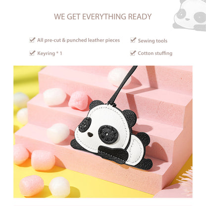 Lambskin Panda Keychain Pendant DIY Kit - CUCUBIRD