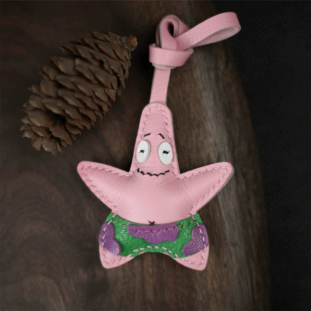 CUCUBIRD Leather Patrick Star Keychain DIY Kit  