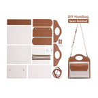 CUCUBIRD Leather Lady Pocket Crossbody Bag DIY Kit Brown & White 