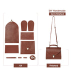 CUCUBIRD Leather Vintage Top Handle Crossbody Bag DIY Kit  