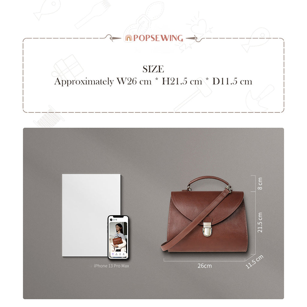 CUCUBIRD Leather Vintage Top Handle Crossbody Bag DIY Kit  