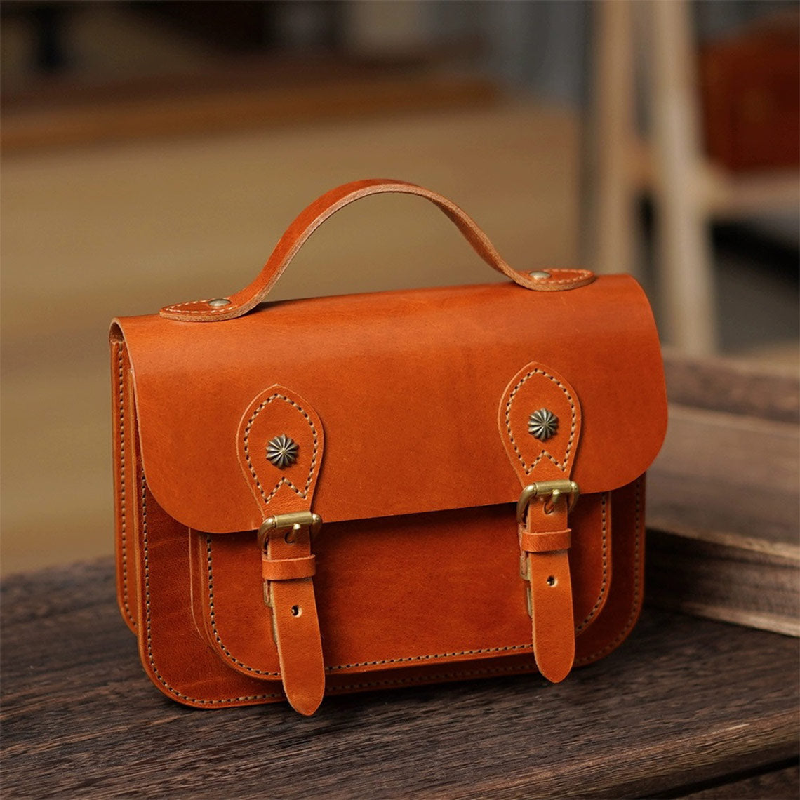 Vegetable Tanned Leather Lady Satchel DIY Kits - CUCUBIRD