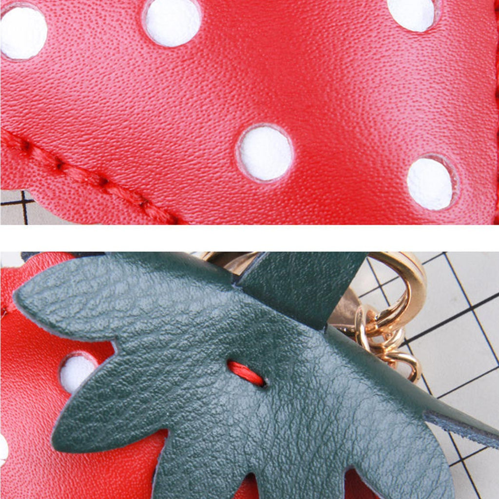 CUCUBIRD Leather Strawberry Keychain DIY Kit  