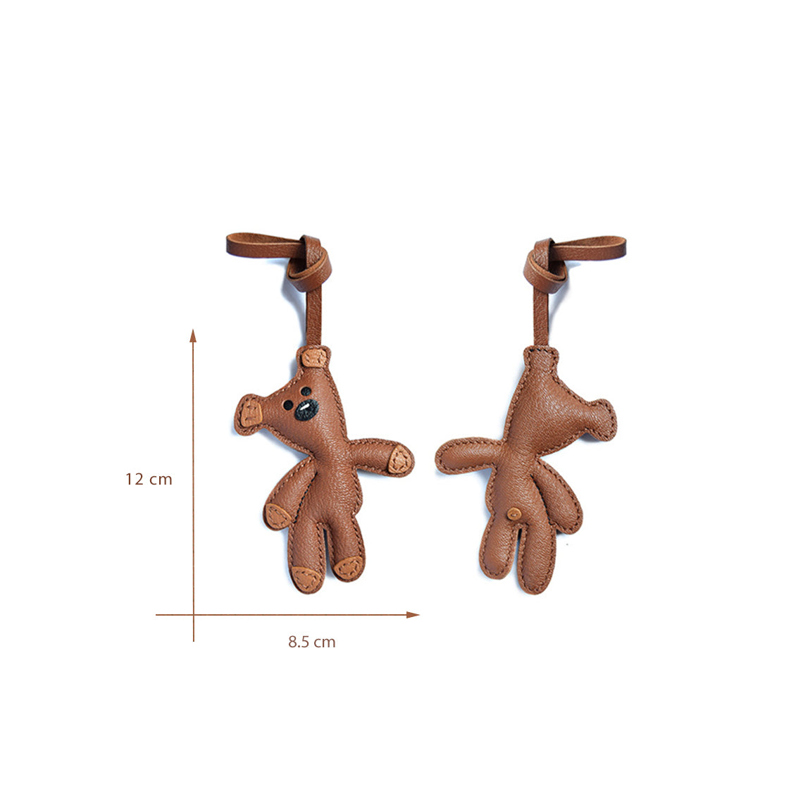 Leather Mr Bean Teddy Bear Charm DIY Kits - CUCUBIRD