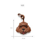 CUCUBIRD Sheep Leather Teddy Dog Keychain DIY Kits  