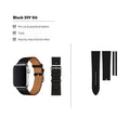 CUCUBIRD Top Grain Leather Apple Watch Band DIY Kits L 42/44/45 mm / Black - Presell 