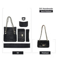 CUCUBIRD Leather Small Chain Bag DIY Kit Black 