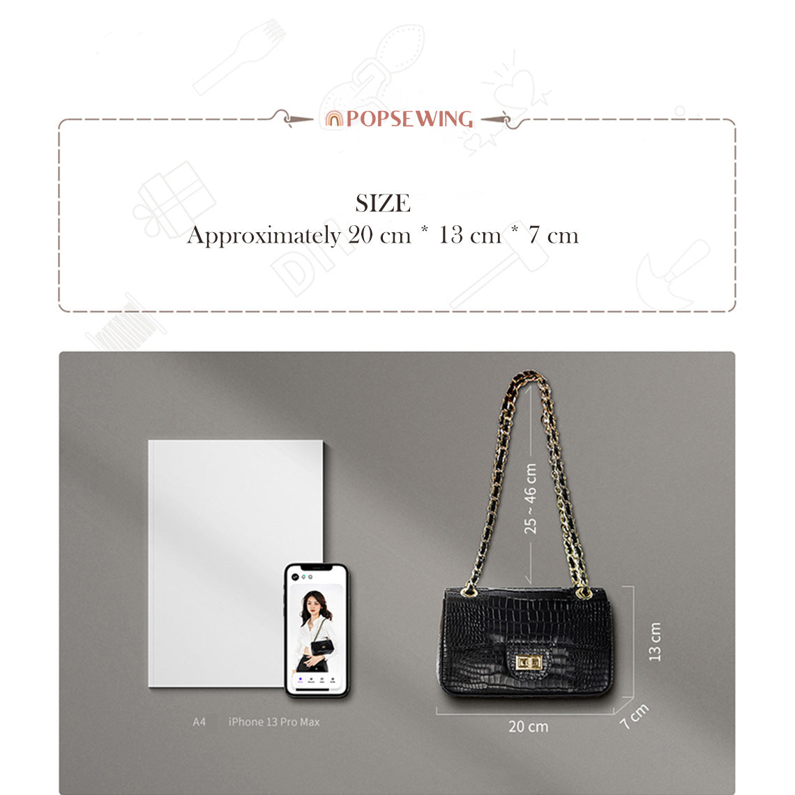 CUCUBIRD Leather Small Chain Bag DIY Kit  