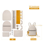 CUCUBIRD Leather Contrast Color Backpack DIY Kit White 