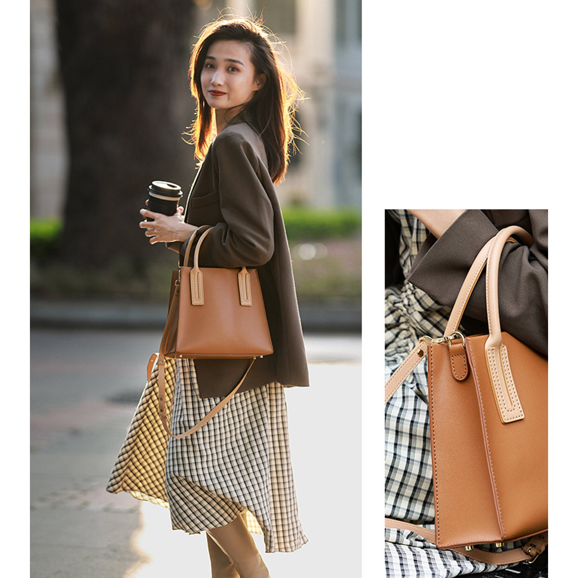 CUCUBIRD Leather Women Top Handles Handbag DIY Kit  