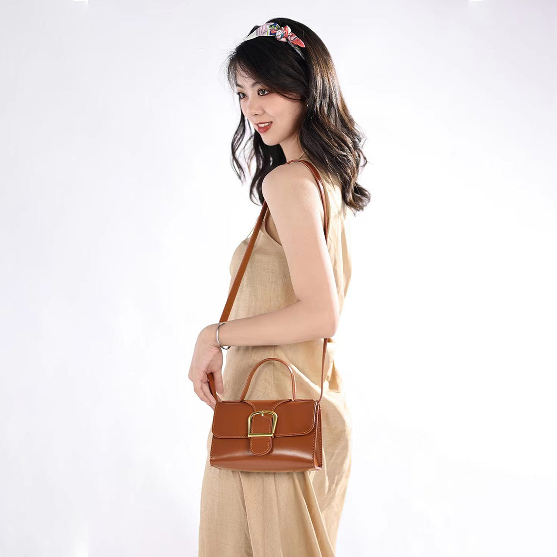 Leather Minimalist Buckle Crossbody Bag DIY Kit - CUCUBIRD