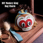 CUCUBIRD Sheep Leather Monkey King Keychain DIY Kit  