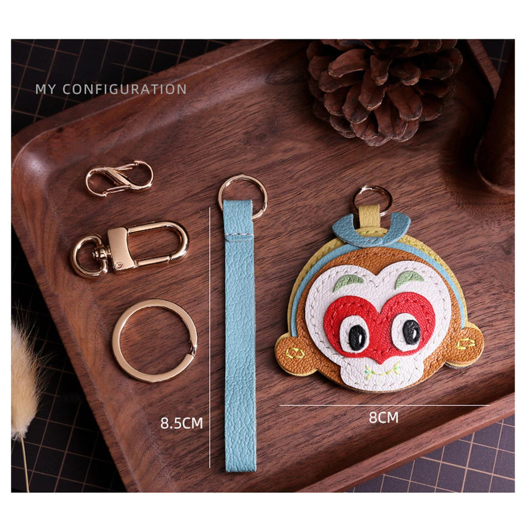 CUCUBIRD Sheep Leather Monkey King Keychain DIY Kit  