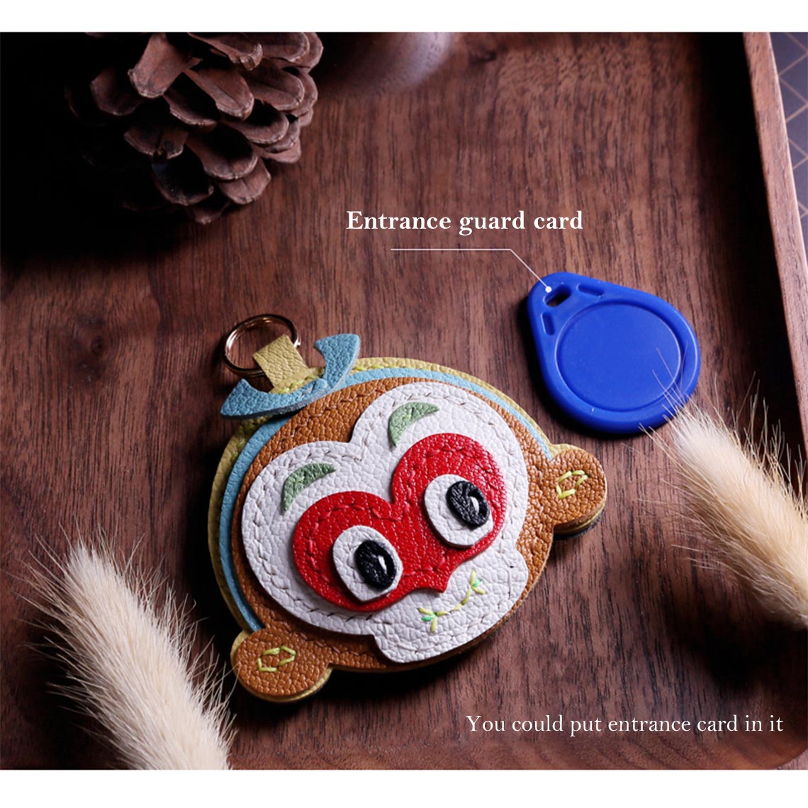 CUCUBIRD Sheep Leather Monkey King Keychain DIY Kit  