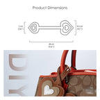 CUCUBIRD Sheep Leather Double Heart Bag Charm DIY Kit  