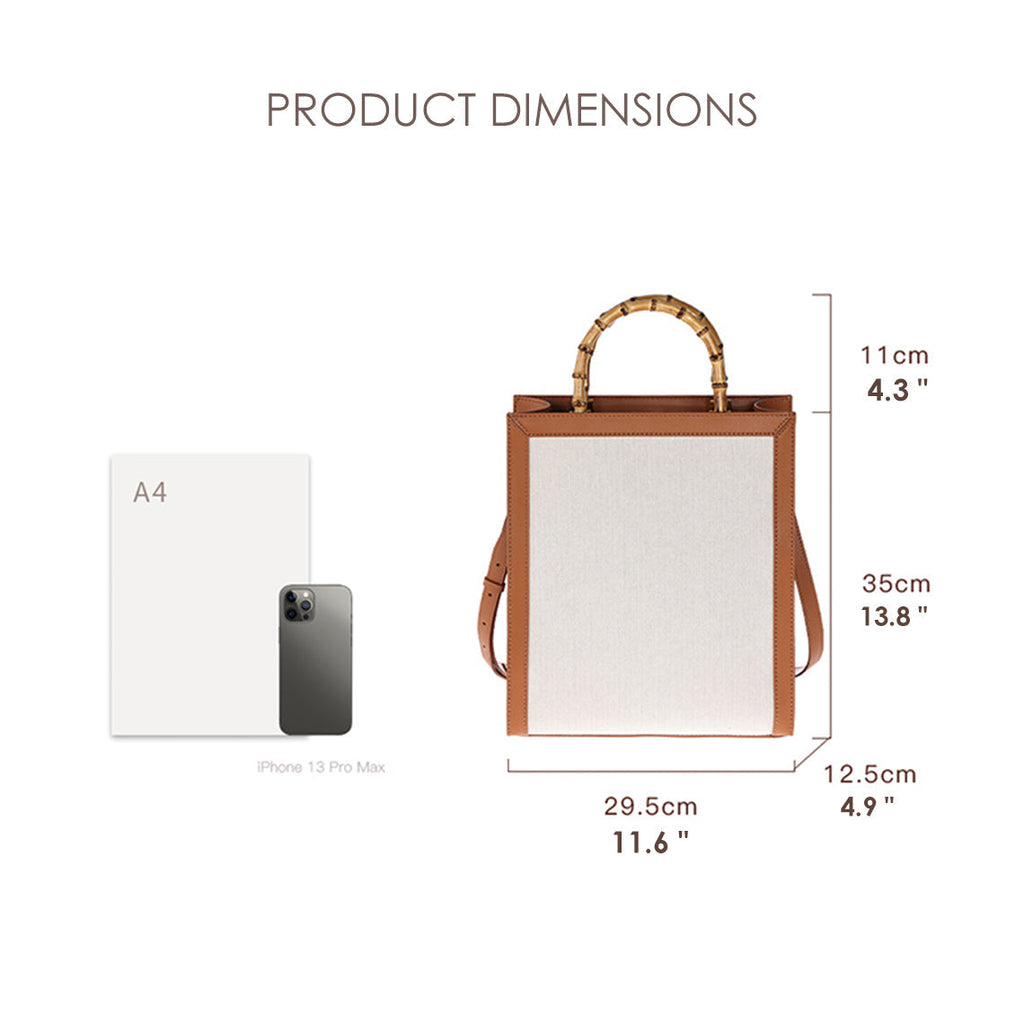 CUCUBIRD Leather Dustbag Recycle Bamboo Handles Bag DIY Kit  