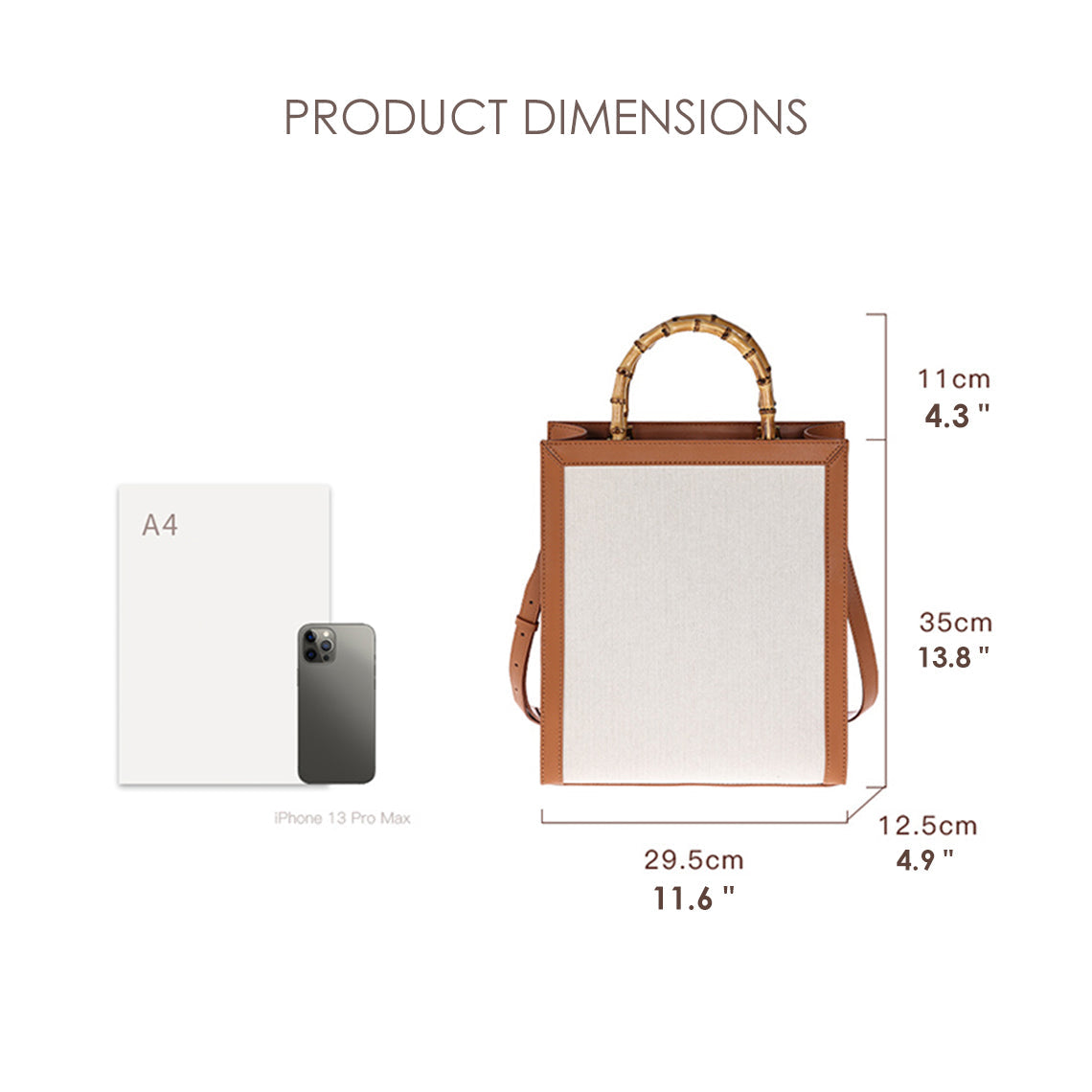 CUCUBIRD Leather Dustbag Recycle Bamboo Handles Bag DIY Kit  