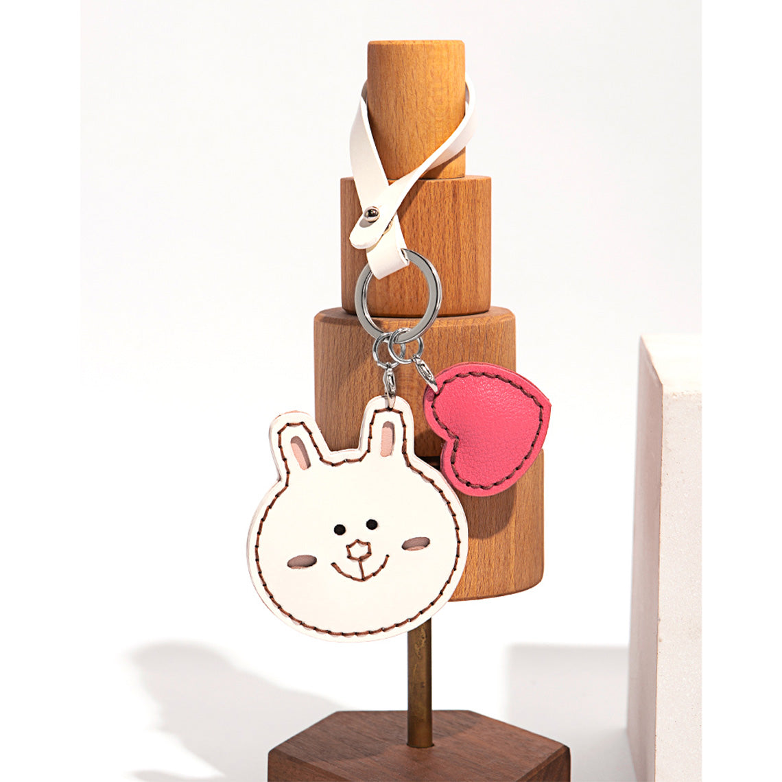CUCUBIRD Leather Bear Bunny Keychain DIY Kit Bunny 