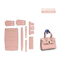 CUCUBIRD Top Grain Leather Mini Birkin Bag Charm DIY Kit Pink 