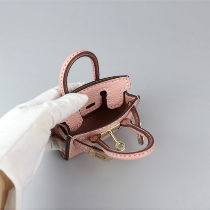 Top Grain Leather Mini Birkin Bag Charm DIY Kit - CUCUBIRD