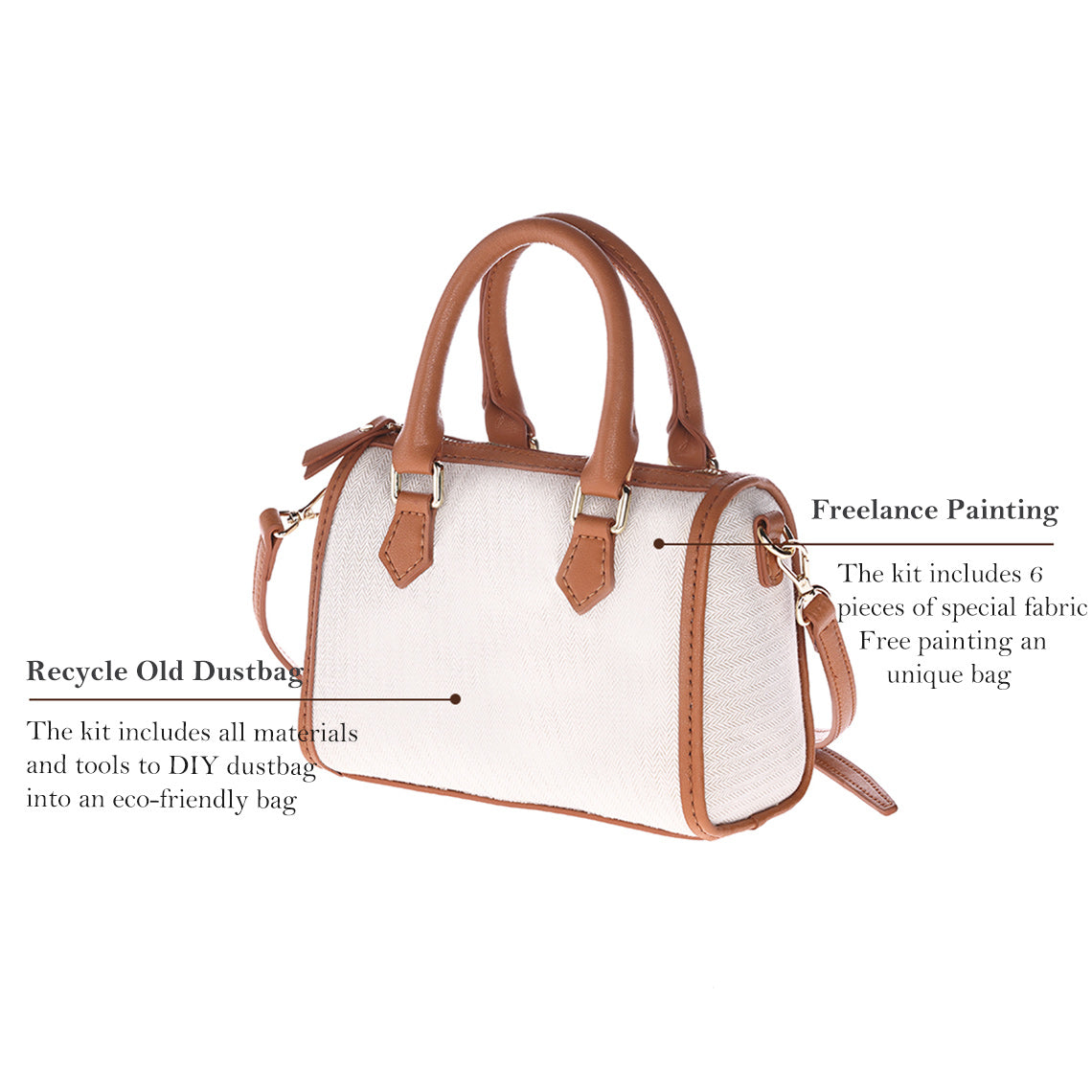 CUCUBIRD Leather Dustbag Recycle Boston Bag DIY Kit  