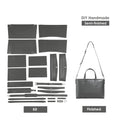 CUCUBIRD Leather Briefcase Laptop Bag DIY Kit Grey 