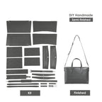 CUCUBIRD Leather Briefcase Laptop Bag DIY Kit Grey 