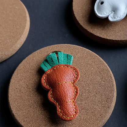 Sheep Leather Bunny & Carrot Keychain DIY Kit - CUCUBIRD